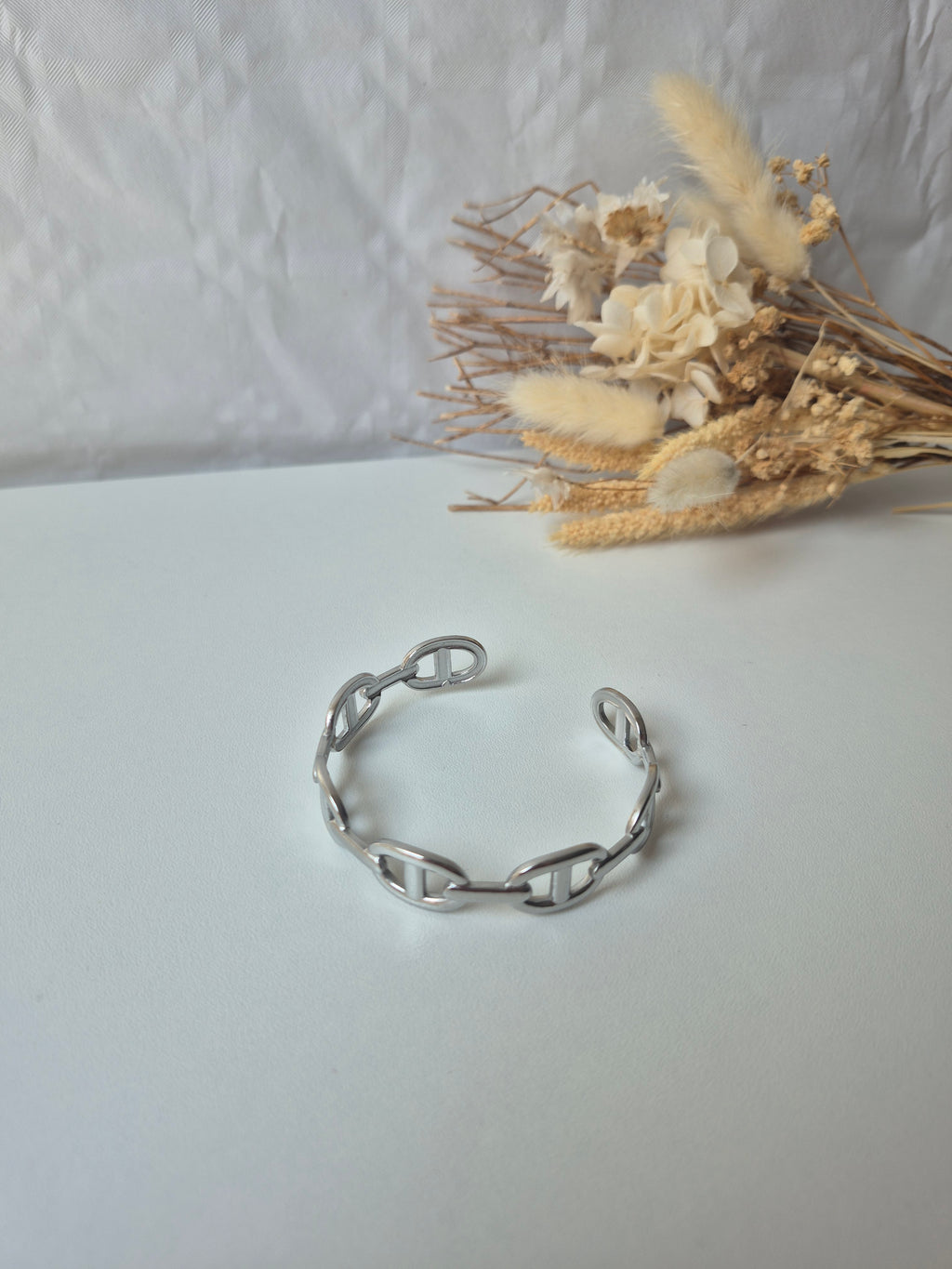 Bracelet Maille Marine en Acier Inoxydable – Finition Argentée