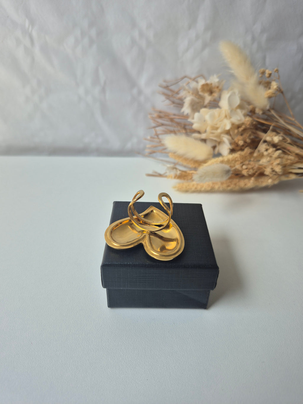 Bague Cœur Bombé XXL "Amour" – Acier Inoxydable & Plaqué Or 18K
